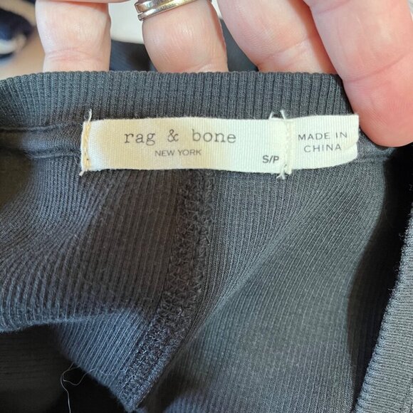 Rag & Bone Black Ribbed Short Sleeve ‎ Maxi Dress Size Small - Picture 4 of 8